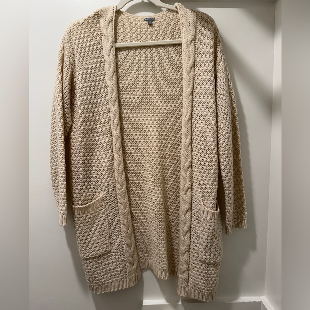 Charlotte Russe Cream Knit Cardigan